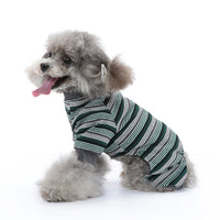 HKM-2852669 Striped Thin Pajamas for Dogs - Casual Summer Pet Clothing in Multiple Sizes