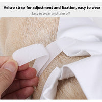 HKM-2853437 Ghost Costume for Dogs and Cats - White Polyester Pet Clothing for Halloween Parties
