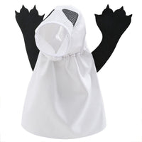 HKM-2853437 Ghost Costume for Dogs and Cats - White Polyester Pet Clothing for Halloween Parties