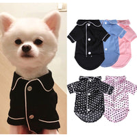 HKM-2854205 Cozy Summer Dress for Pets - Knitted Cloth in Blue, Black, Pink, and Polka Dots