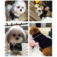 HKM-2854205 Cozy Summer Dress for Pets - Knitted Cloth in Blue, Black, Pink, and Polka Dots
