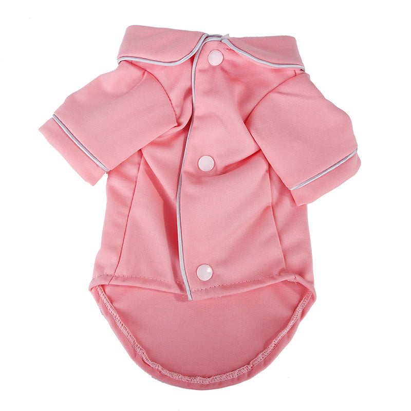 HKM-2854205 Cozy Summer Dress for Pets - Knitted Cloth in Blue, Black, Pink, and Polka Dots