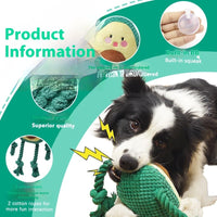 HKM-2854461 Plush Big Dog Interactive Toy with Sound and Bite-resistant Features - Green, 14cm
