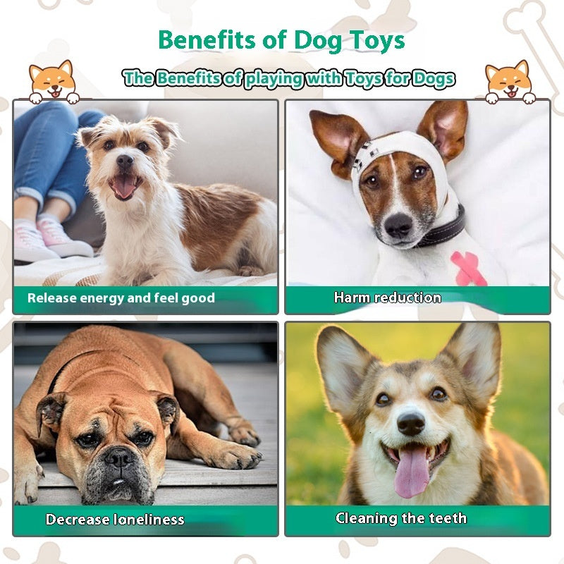HKM-2854461 Plush Big Dog Interactive Toy with Sound and Bite-resistant Features - Green, 14cm