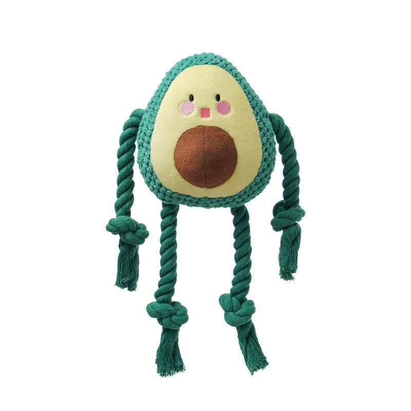 HKM-2854461 Plush Big Dog Interactive Toy with Sound and Bite-resistant Features - Green, 14cm