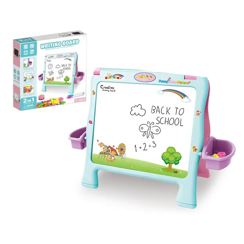 HKM-285459 Creative Drawing Board for Kids – Educational Writing and Painting Activity Toy, Plastic, 2 to 4 Years