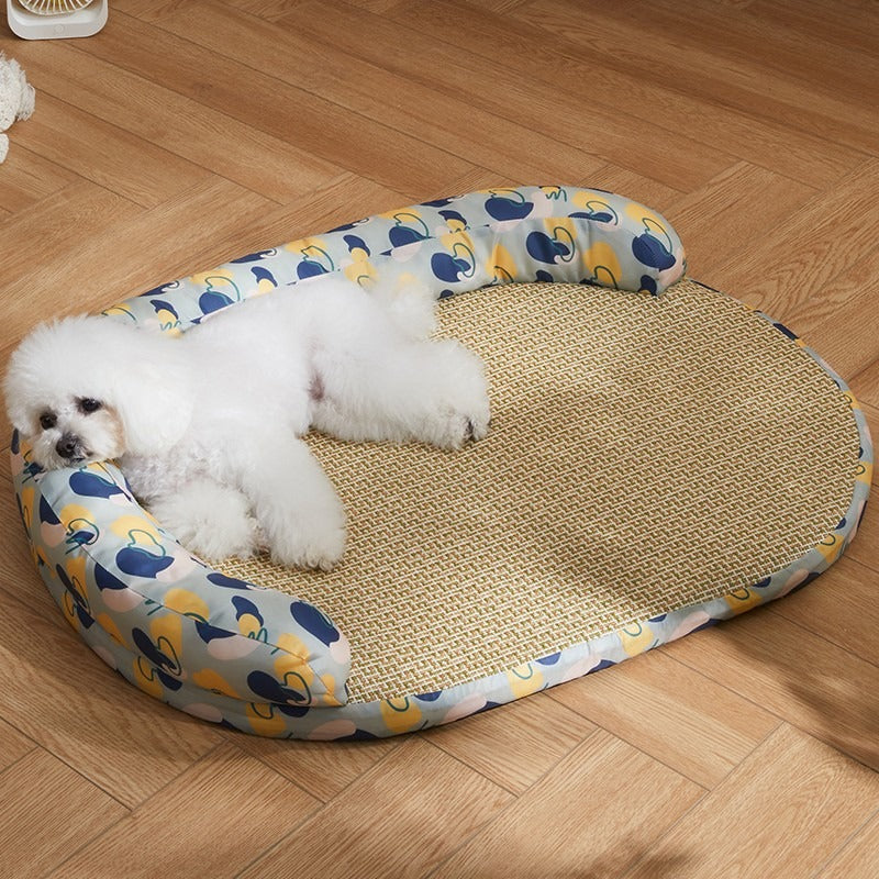 HKM-2855869 Removable and Washable Dog Mat for Summer Comfort - Available in Multiple Sizes
