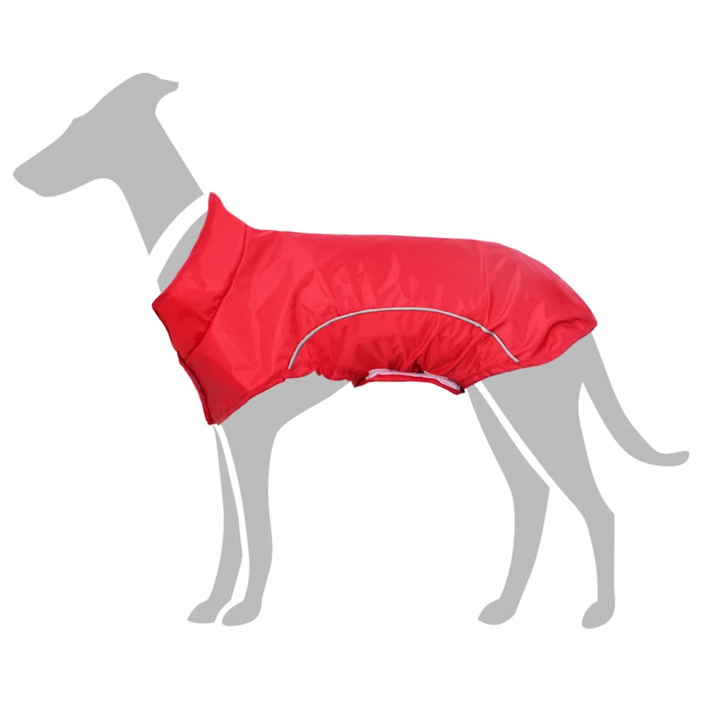 HKM-2856381 Reflective Dog Raincoat - Waterproof Polyester, Yellow/Red, Size S, Comfortable Fit