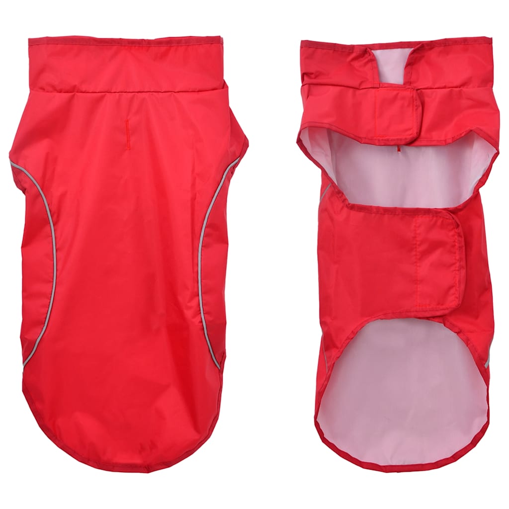 HKM-2856381 Reflective Dog Raincoat - Waterproof Polyester, Yellow/Red, Size S, Comfortable Fit