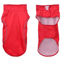 HKM-2856381 Reflective Dog Raincoat - Waterproof Polyester, Yellow/Red, Size S, Comfortable Fit