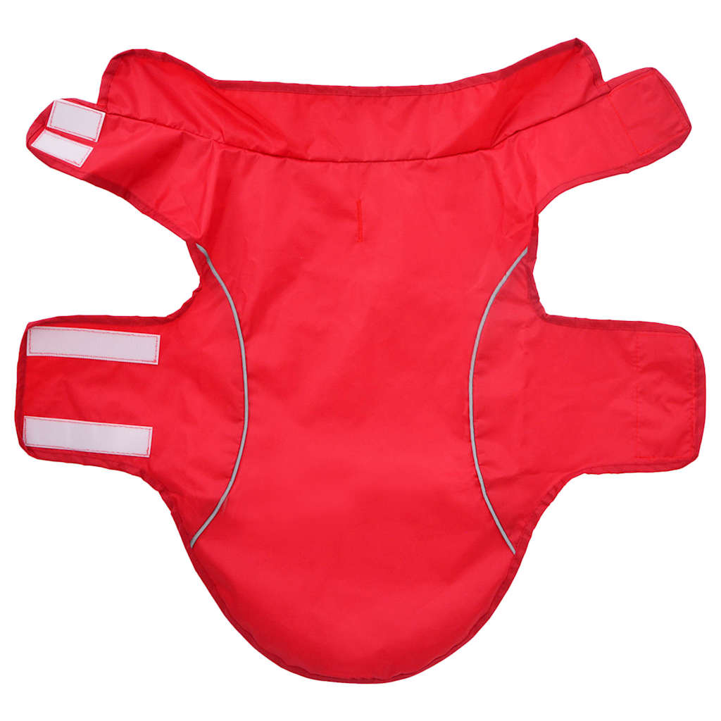 HKM-2856381 Reflective Dog Raincoat - Waterproof Polyester, Yellow/Red, Size S, Comfortable Fit