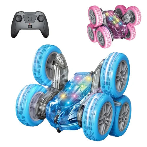HKM-285651 Six Wheel Double-Sided Stunt Remote Control Car with 360 Drift and Colorful Lights