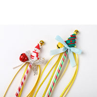 HKM-2856637 Christmas Snowman Bite-Resistant Cat Toy Stick with Bell