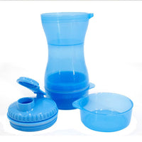 HKM-2857661 Pet Dual-Use Water and Food Cup - 330ml Water, 280ml Food Capacity, Safe PP Material