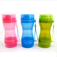 HKM-2857661 Pet Dual-Use Water and Food Cup - 330ml Water, 280ml Food Capacity, Safe PP Material