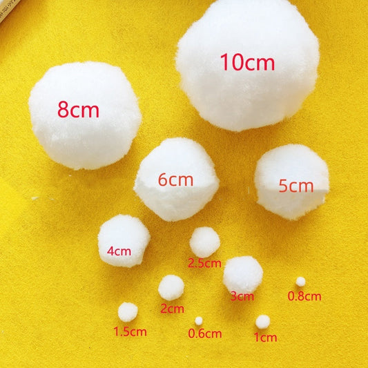 HKM-285779 White Polypropylene Ball Ornaments for Home & Store Decoration - Pack of 10 or 20