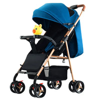 HKM-285843 Compact Lightweight Baby Stroller with Adjustable Backrest and Storage Basket