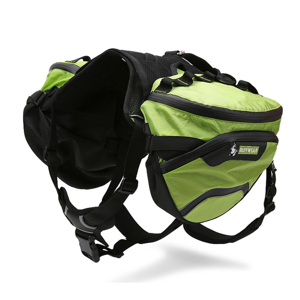 HKM-2859965 Pet Dog Outdoor Training Chest and Back Backpack - Oxford Cloth, Available in Green and Red, Sizes S, M, L