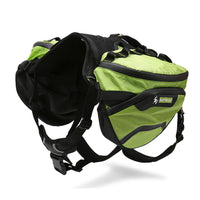 HKM-2859965 Pet Dog Outdoor Training Chest and Back Backpack - Oxford Cloth, Available in Green and Red, Sizes S, M, L
