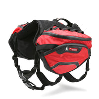 HKM-2859965 Pet Dog Outdoor Training Chest and Back Backpack - Oxford Cloth, Available in Green and Red, Sizes S, M, L