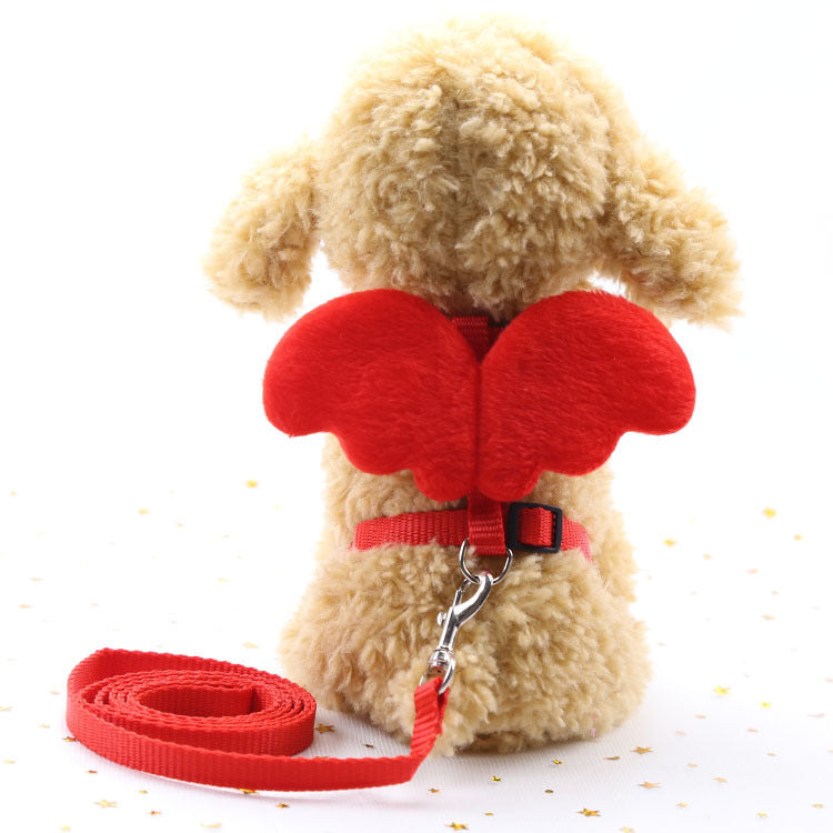 HKM-2861373 Cute Angel-Themed Nylon Dog Leashes in Various Colors and Sizes