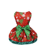 HKM-2862141 Holiday-Themed Pet Dress with Santa, Deer, and Christmas Tree Designs in Various Sizes