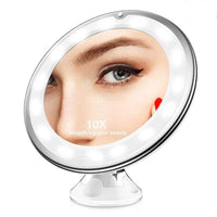 HKM-286227 LED Make-Up Mirror with Bright Supplement Light, Portable Plastic Design, 17.5 x 21cm, Casual Style
