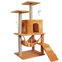 HKM-2863037 Multi-Level Cat Scratching Post with Swing Bed and Climbing Toy in Various Colors