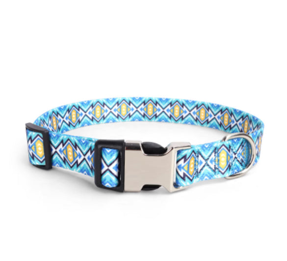 HKM-2863549 Ethnic Style Striped Dog Collar - Polyester Cotton in Various Patterns and Sizes