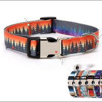 HKM-2863549 Ethnic Style Striped Dog Collar - Polyester Cotton in Various Patterns and Sizes