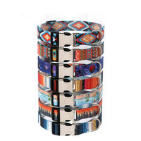HKM-2863549 Ethnic Style Striped Dog Collar - Polyester Cotton in Various Patterns and Sizes