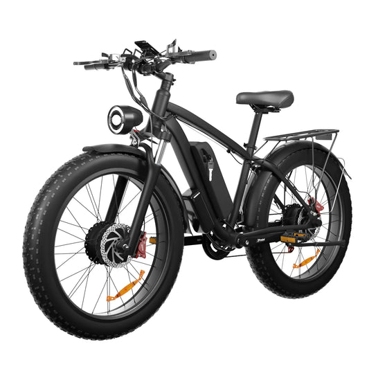 HKM-286355 Dual Motor 2000W Electric Fat Bike with 26-Inch Wheels and Hydraulic Disc Brakes