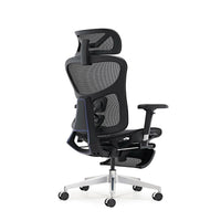 HKM-286419 Ergonomic Mesh Executive Office Chair with Footrest, Rotating Fabric Swivel and Gas Lift