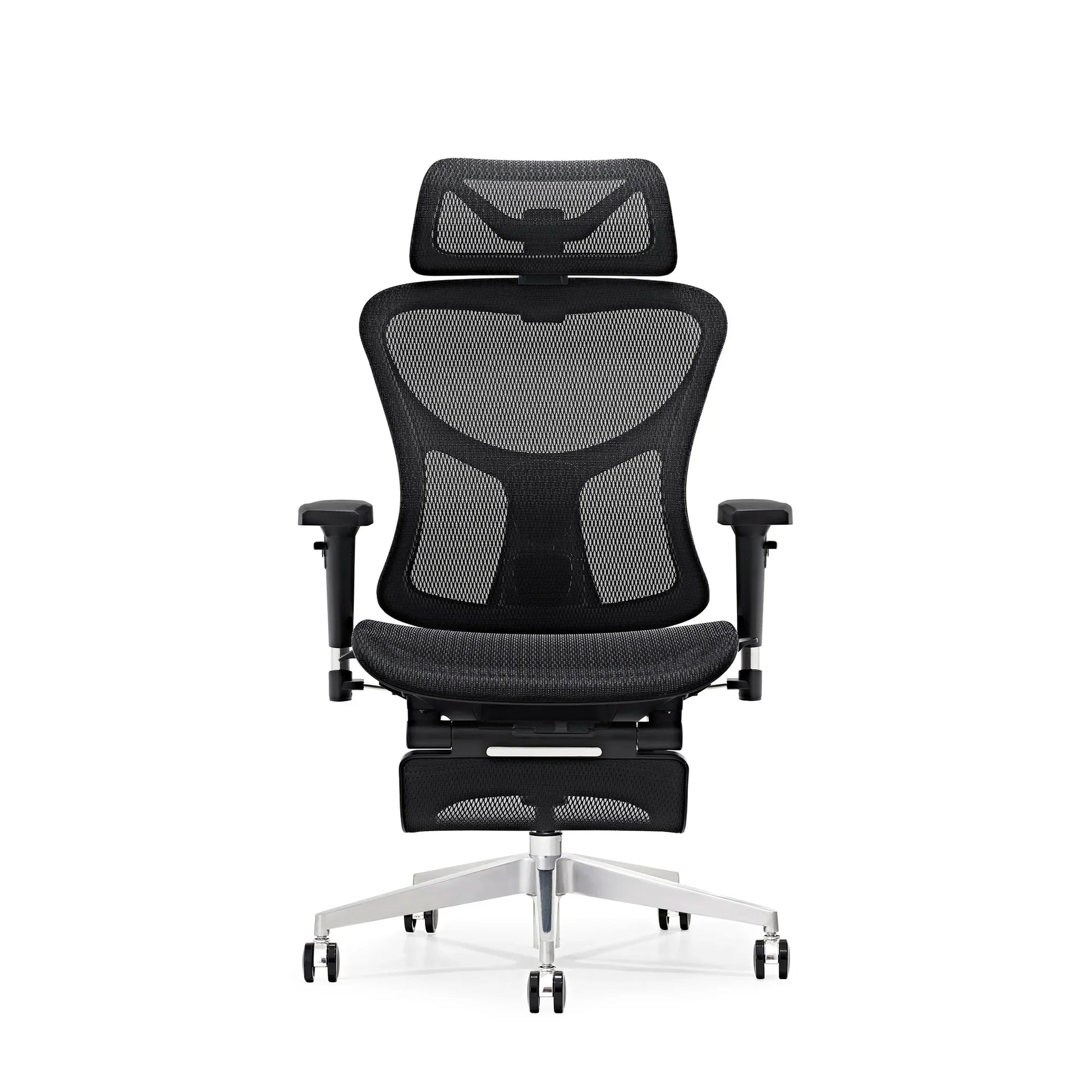HKM-286419 Ergonomic Mesh Executive Office Chair with Footrest, Rotating Fabric Swivel and Gas Lift