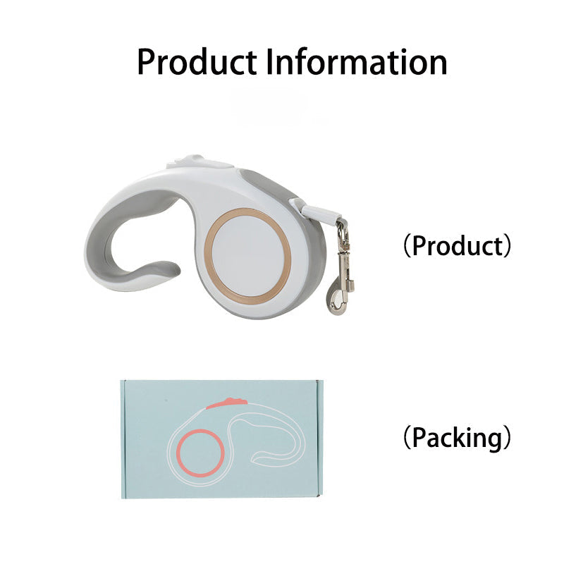 HKM-2864829 Automatic Retractable Dog Leash 5M with Ergonomic Handle and Anti-Slip Locking Button for Safe Pet Control