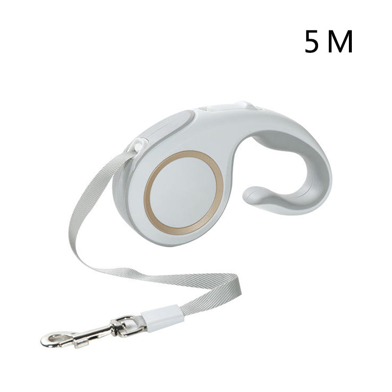 HKM-2864829 Automatic Retractable Dog Leash 5M with Ergonomic Handle and Anti-Slip Locking Button for Safe Pet Control