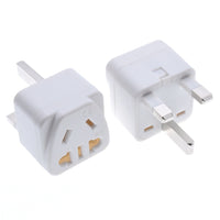 HKM-286483 Universal Square Three Plug Power Conversion Adapter with 5 Outputs, 110-250V Rated Voltage, White/Black