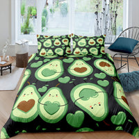 HKM-286611 Printed Three-Piece Quilt Cover Set - Soft Chemical Fiber Bed Cover, Multiple Sizes Available