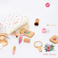 HKM-286803 Kids Wooden Makeup Toy Set – Toddler Beauty Play Vanity Kit for Ages 2 to 14