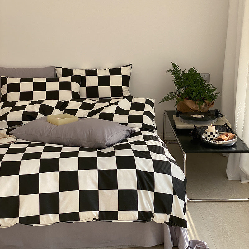 HKM-286803 Pure Cotton Bedding Set for Small Groups - Spring & Autumn, Warmth Preservation, Fits Multiple Bed Sizes