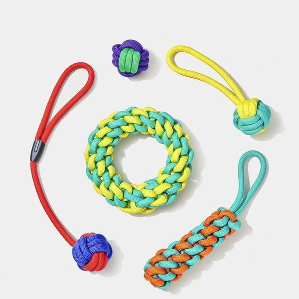 HKM-2868157 Pet Cotton Rope Knot Toy - Bite Resistant Teething Solution for Dogs