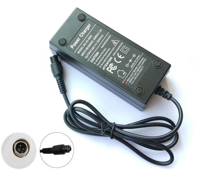 HKM-286867 42V 2A Universal Charger Power Adapter with LED Indicator, Lightweight and Durable Design for Balancing Scooters