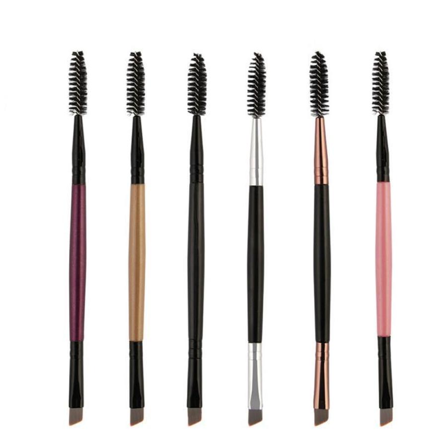 HKM-286867 Double-Head Professional Makeup Brush Set with Corrugated Silk Nylon Wool and Portable Plastic Handle