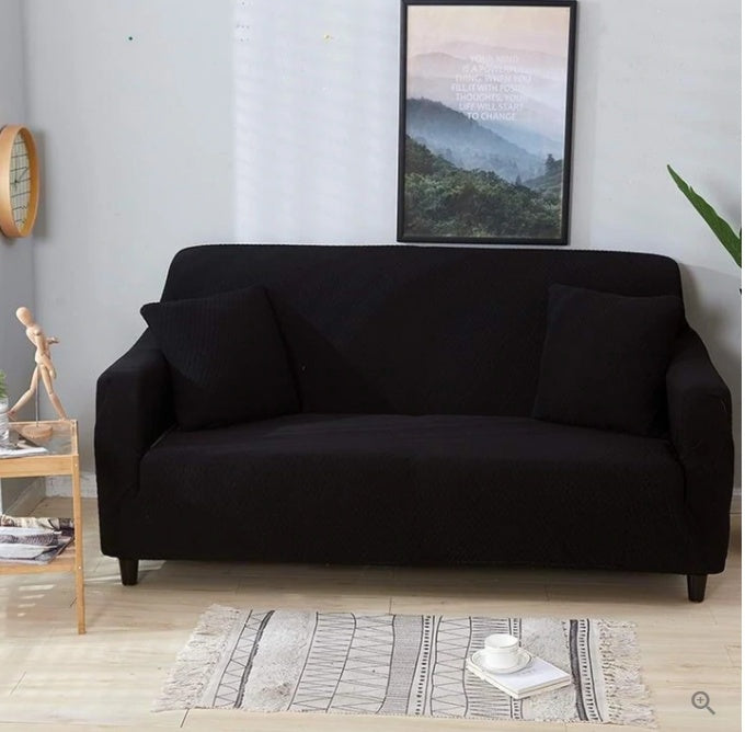 HKM-286867 Knitted Polar Fleece Thickened Stretch Sofa Cover for Single to Five-Seat Sofas, All-Inclusive Cushion Protection