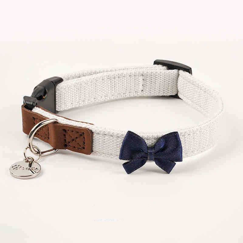 HKM-2868797 Cute Bow Collar and Rope Set for Dogs - Durable Cloth Material