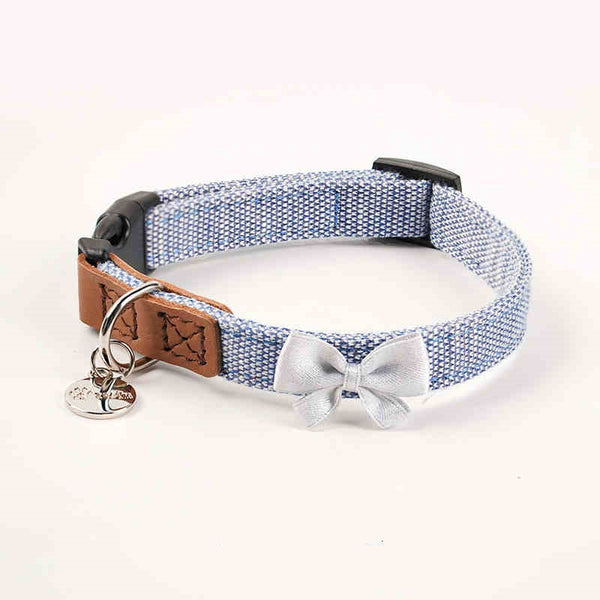 HKM-2868797 Cute Bow Collar and Rope Set for Dogs - Durable Cloth Material