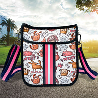 HKM-286995 Fashionable Neoprene Dog Walking Messenger Bag, Soft & Stylish, 15L Capacity, Available in Multiple Colors