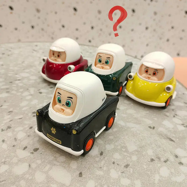 HKM-287059 Colorful Cartoon Mini Diecast Model Car Set for Kids - Alloy Inertial Vehicles, Ages 3 and Up