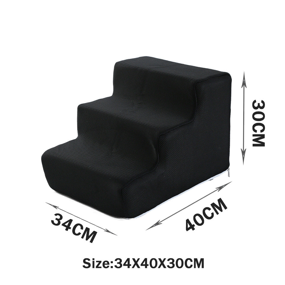 HKM-2871485 Folding Pet Steps with Non-Slip Design for Cats and Dogs - Multiple Colors Available