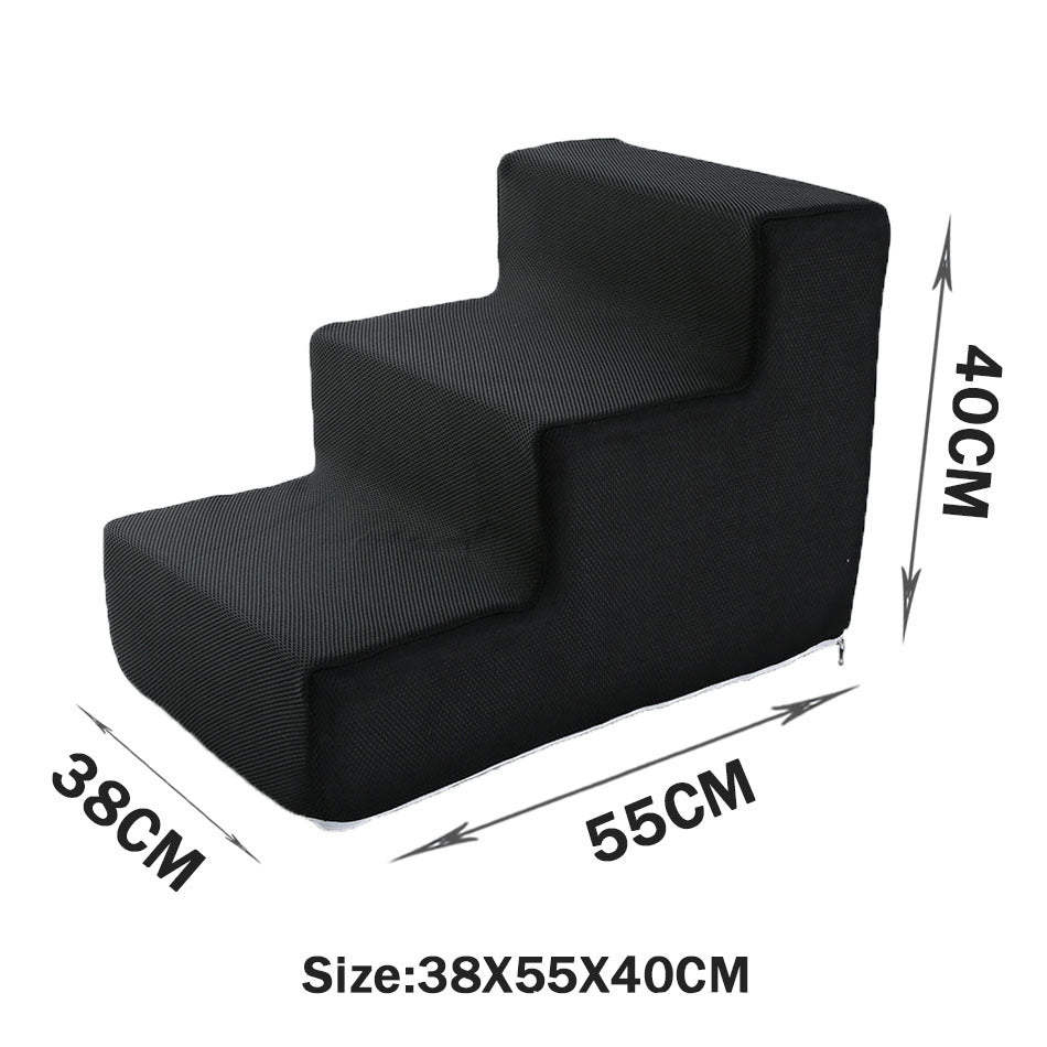 HKM-2871485 Folding Pet Steps with Non-Slip Design for Cats and Dogs - Multiple Colors Available